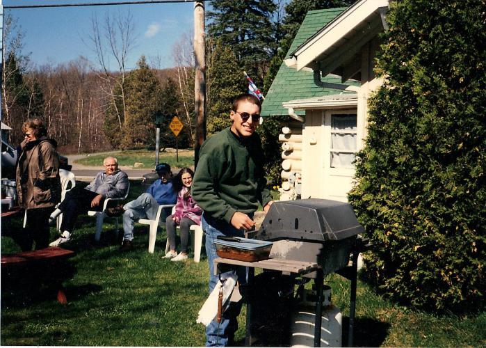 Frank at party at his Gorden Lake House